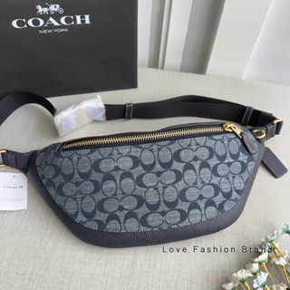 👑ผ่อน0%~แท้100%👑 คาดอก Coach Warren Belt Bag In Signature Chambray Style No. CG994