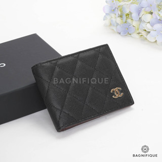 NEW CHANEL 6 CARDS SHORT BLACK CAVIAR SHW