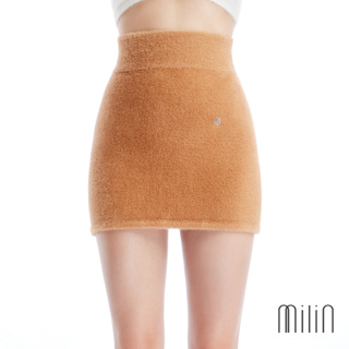 [MILIN] Play Skirt High-waisted fluffy Fitted knitted skirt กระโปรงเอวสูงทอนิตติ้งขนนุ่มทรงเข้ารูป