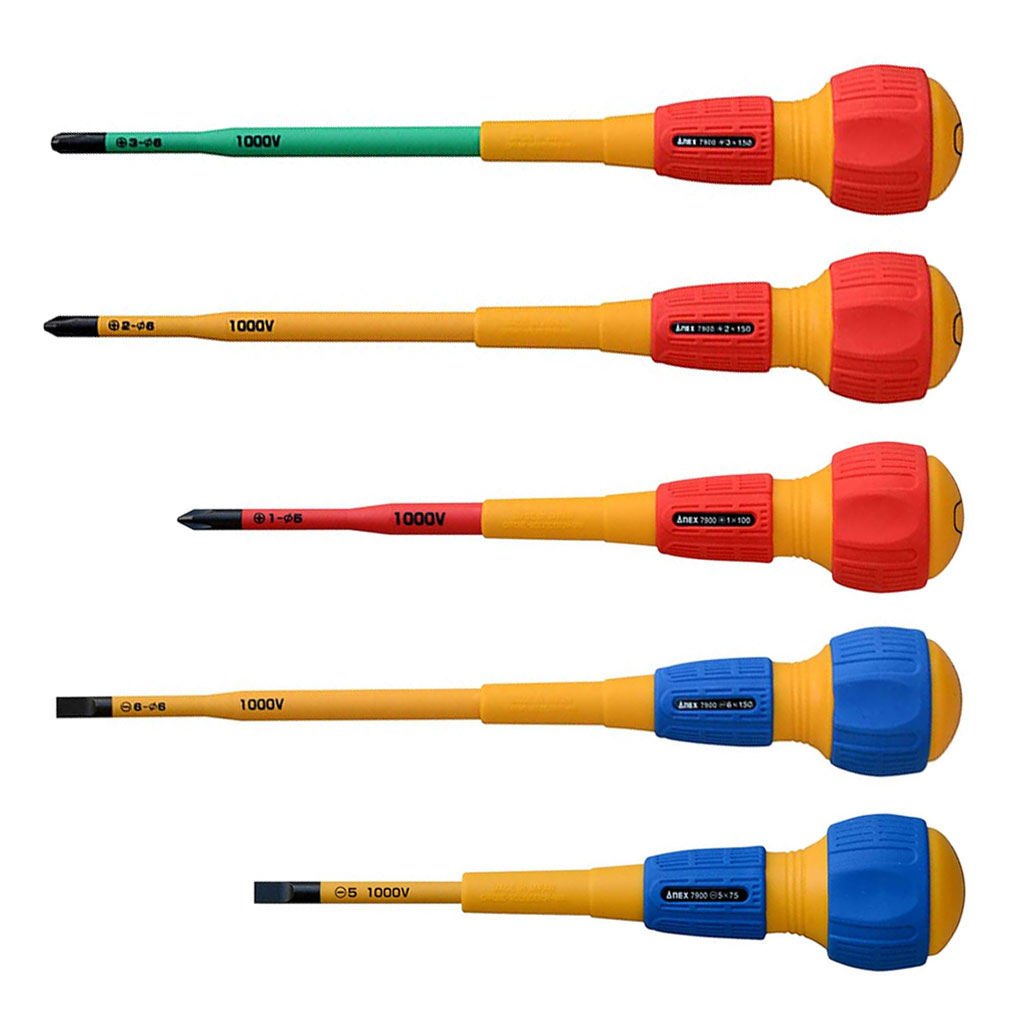 Anex (Japan) ไขควงกันไฟฟ้า VDE 1000V Insulated Screwdriver (No.7900) – โปรปัง