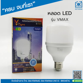 หลอดLED ทรงกลม สว่างสะใจ รุ่น V-Max ยี่ห้อ V Five Light แสงสีขาว หลอดไฟประหยัดพลังงาน