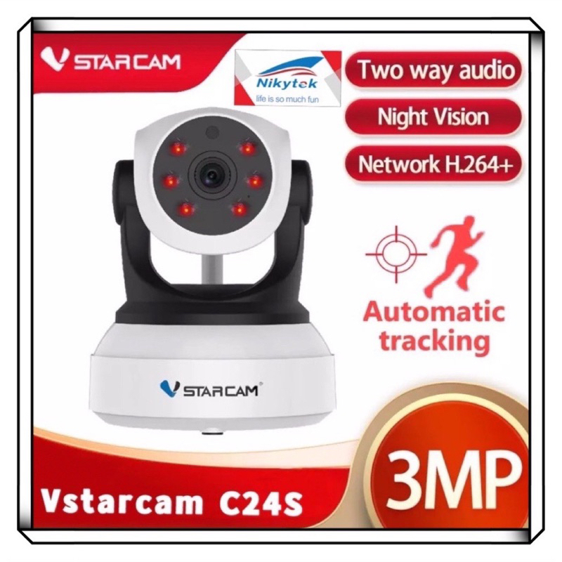 Vstarcam C24S -3ล้าน(3MP）มีระบบAIรองรับเมมสูงสุด256GB