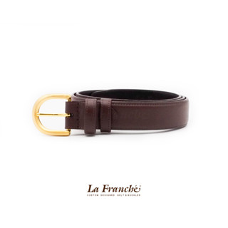 La Franche - Lady set เข็มขัดหนังวัวแท้ พร้อมหัวเข็มขัดทองชุบ #2L0004