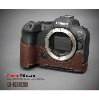 LIMS Design Canon R6 Mark II [Brown] Half Case ทำจากหนังแท้ประเทศอิตาลี LIMS Genuine Leather Camera Half Case R6 Mark2