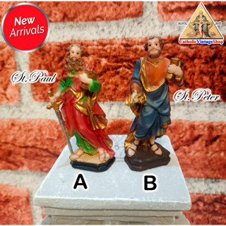 รูปปั้น นักบุญ เปโตร เปาโล คาทอลิก St.Paul St.Peter Catholic Michael statue Figurine Saint