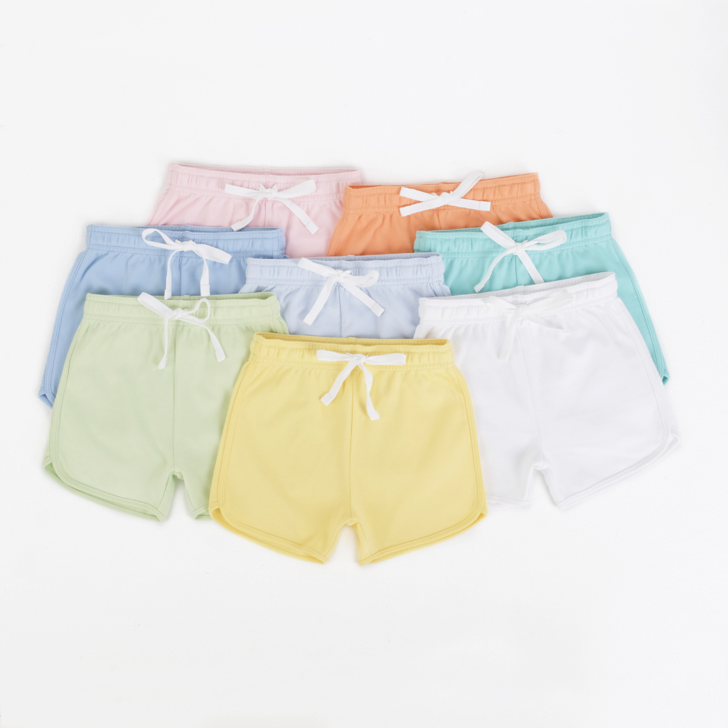 LITTLE KOO'S กางเกงขาสั้น เด็ก Mini Retro Shorts ***ผ้าซุปเปอร์ซอฟคอตตอน 100% (5-7ขวบ) ***
