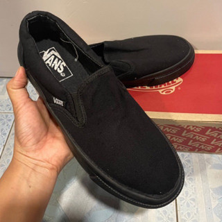 ราคา🛒😈vans slip on ดำล้วน(B)🛍 sz. 36_45