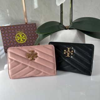 💕Tory burch kira chevron medium slim wallet กระเป๋าสตางค์ผู้หญิงใบกลาง หนังแกะ 005