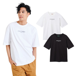 OTee รุ่น OTTO-0301 สกรีน ANOTHER เสื้อยืดOversize  เสื้อยืดผู้ชาย  เสื้อยืด ผ้าCotton100% สีขาว , สีดำ