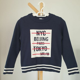 [สินค้ามือสอง สภาพดี] เสื้อกันหนาว เสื้อแขนยาว เสื้อไหมพรม เด็กผู้ชาย