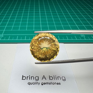 ซิทริน Citrine น้ำหนัก 18.95 ct (16.88x12.2)mm เม็ดนี้สวยมากเหสีองทอง พลอยธรรมชาติ ไม่ผ่านการปรุงแต่ง ไฟเต็ม สะอาด