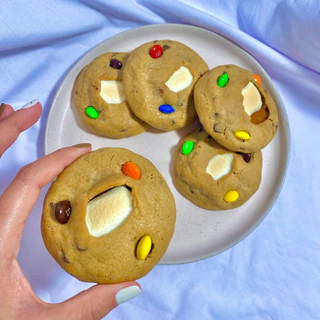 พรีออเดอร์ แต่ส่งจริงภายใน3วัน ใหม่!!🍪คุกกี้เอ็มแอนด์เอ็ม Marhmellow สอดไส้คาราเมล โฮมเมดจ้า