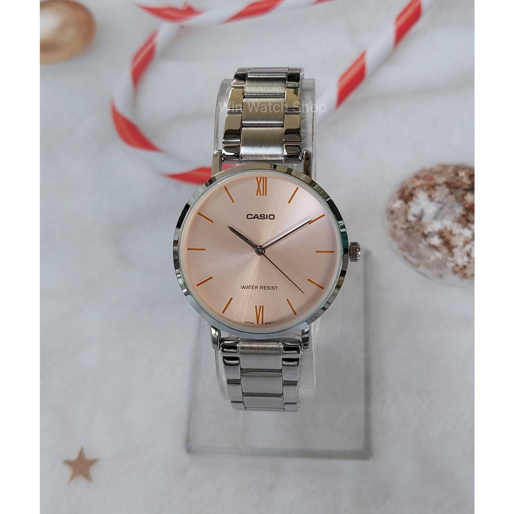นาฬิกา Casio รุ่น LTP-VT01D นาฬิกาผู้หญิง สายแสตนเลส หน้าปัดสไตล์เรียบหรู -ของแท้ 100% รับประกันสินค้า 1 ปี