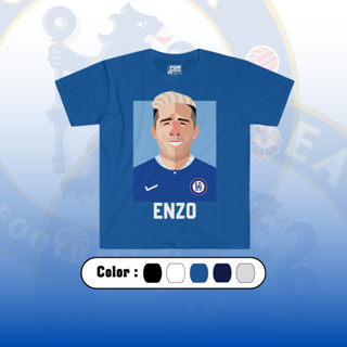 PSM เสื้อยืดลายนักฟุตบอล ลาย Enzo Fernández สิงห์บลู 2022/23