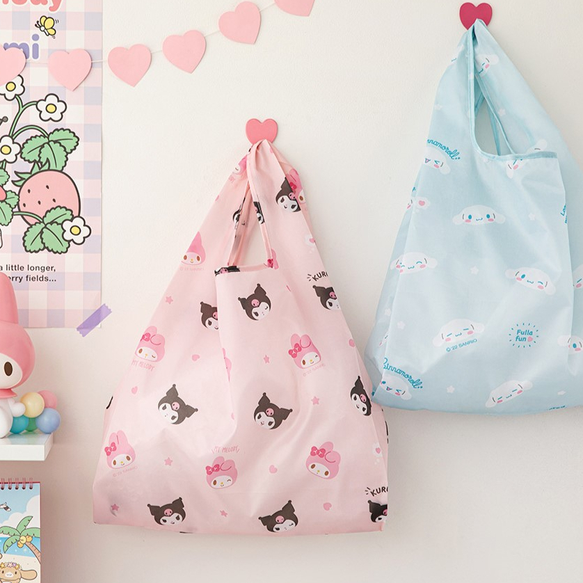 ( พร้อมส่ง ) Sanrio Pocket Bag กระเป๋าผ้าพับเก็บได้