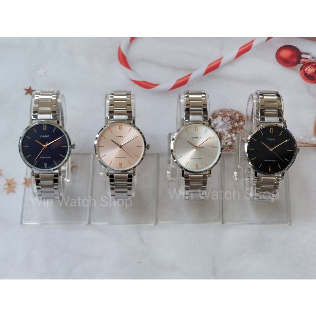 นาฬิกา Casio รุ่น LTP-VT01D นาฬิกาผู้หญิง สายแสตนเลส หน้าปัดสไตล์เรียบหรู -ของแท้ 100% รับประกันสินค้า 1 ปี
