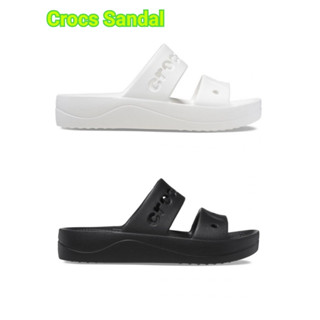 CROCS Women Baya Platform Sandal รองเท้าแตะผู้หญิง ใส่สบาย สินค้าพร้อมจัดส่งจากไทย อัปเปอร์แบบสองสายเพื่อเสริมความสบาย