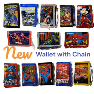 กระเป๋าสตางค์โซ่เด็ก ลายสไปเดอร์แมน/ อเวนเจอร์/ มิกกี้ เมาส์/ เบ็นเท็น Kids Wallet with chain (Spiderman/ Avenger/Mickey