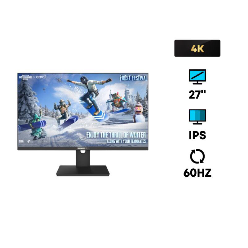 (ใหม่แท้พร้อมส่งมีประกัน)IPASON Monitor รุ่น E2728U-Z 27" 4K UHD / 60 Hz รับประกัน 3 ปี โดย Devas IP