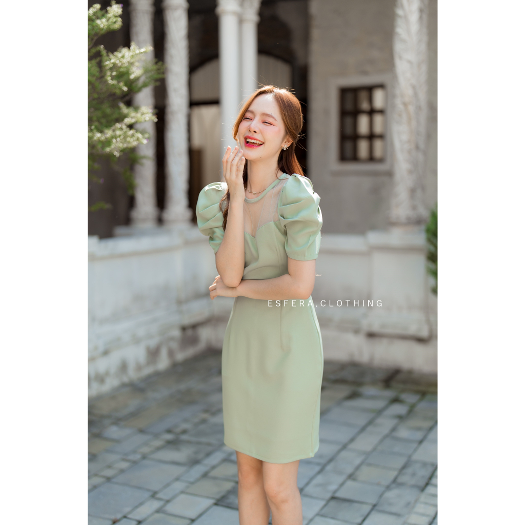 เดรสออกงาน ทำงาน DR051-1 Lady Party Dress รูปที่ 4
