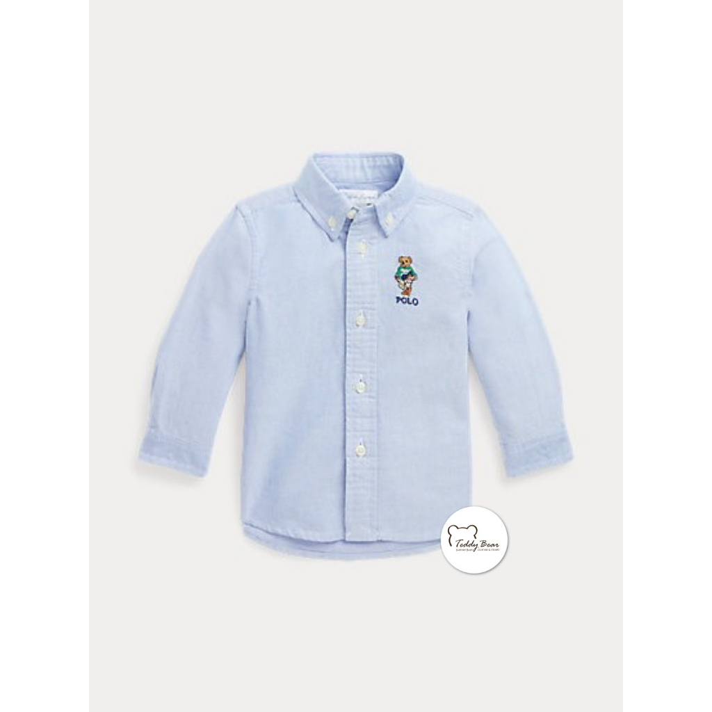 เสื้อเชิ้ตเด็ก Ralph Lauren Polo Bear (สีฟ้าอ่อน)