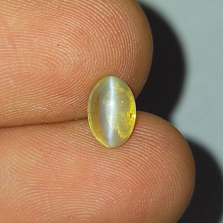 พลอย ตาแมว คริโซเบริล ไพฑูรย์ ดิบ แท้ ธรรมชาติ ( Unheated Natural Chrysoberyl ) หนัก 1.94 กะรัต