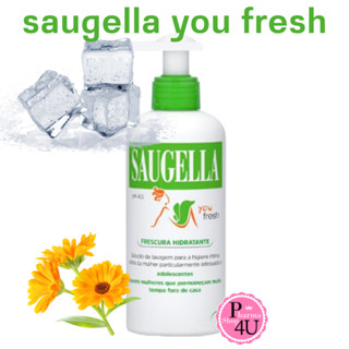 Saugella you fresh 200 ml ซอลเจลล่า ยู เฟรช ผลิตภัณฑ์ทำความสะอาดจุดซ่อนเร้น สูตรให้ความเย็นสบาย #6517