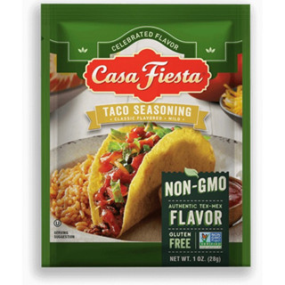 Casa fiesta taco seasoning ซอสผงปรุงรสสำหรับทาโก้ นำเข้าจากอเมริกา🇺🇸28กรัม