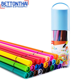 Deli C156-24 Felt Pen 24 Colors ชุดปากกาเมจิก สีเมจิก24สี ล้างทำความสะอาดได้ ปลอดสารพิษ ไม่มีกลิ่นฉุน เครื่องเขียน สีน้ำ