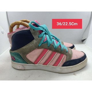 Adidas Size 36 ยาว 22.5 รองเท้ามือสอง ผู้หญิง ผู้ชาย ผ้าใบ แฟชั่น ทำงาน ลำลอง เดิน  เที่ยว วิ่ง ออกกำลังกาย