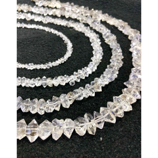 Herkimer Daimond Quartz Long String 15.5 inch 42 cm . Rare Herkimer Quartz High Quality wholesale Price 4mm -15 mm