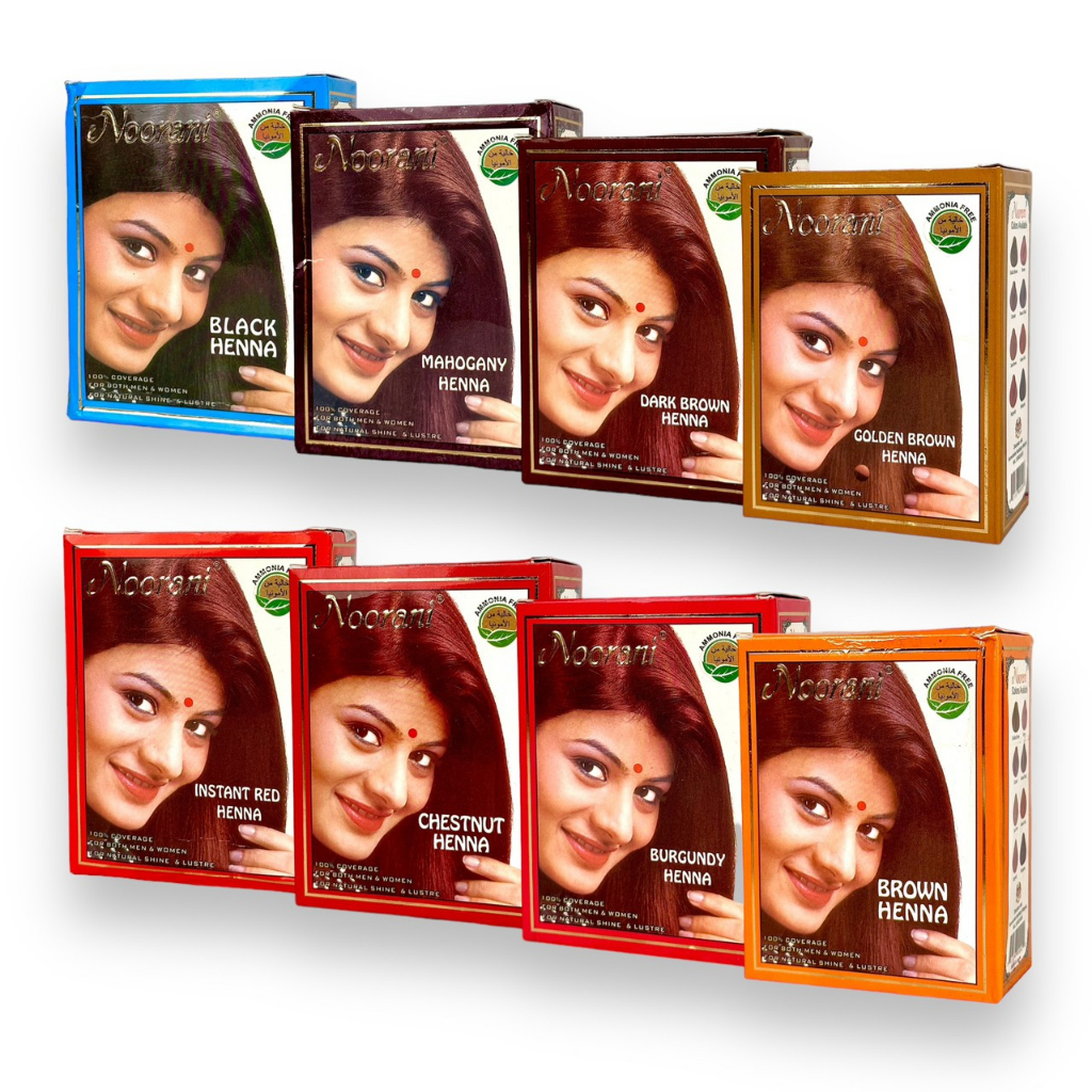 HENNA เฮนน่า ผงสมุนไพรย้อมผม มี 8 สี 1 กล่อง 6 ซอง / 1 ซอง 10 กรัม