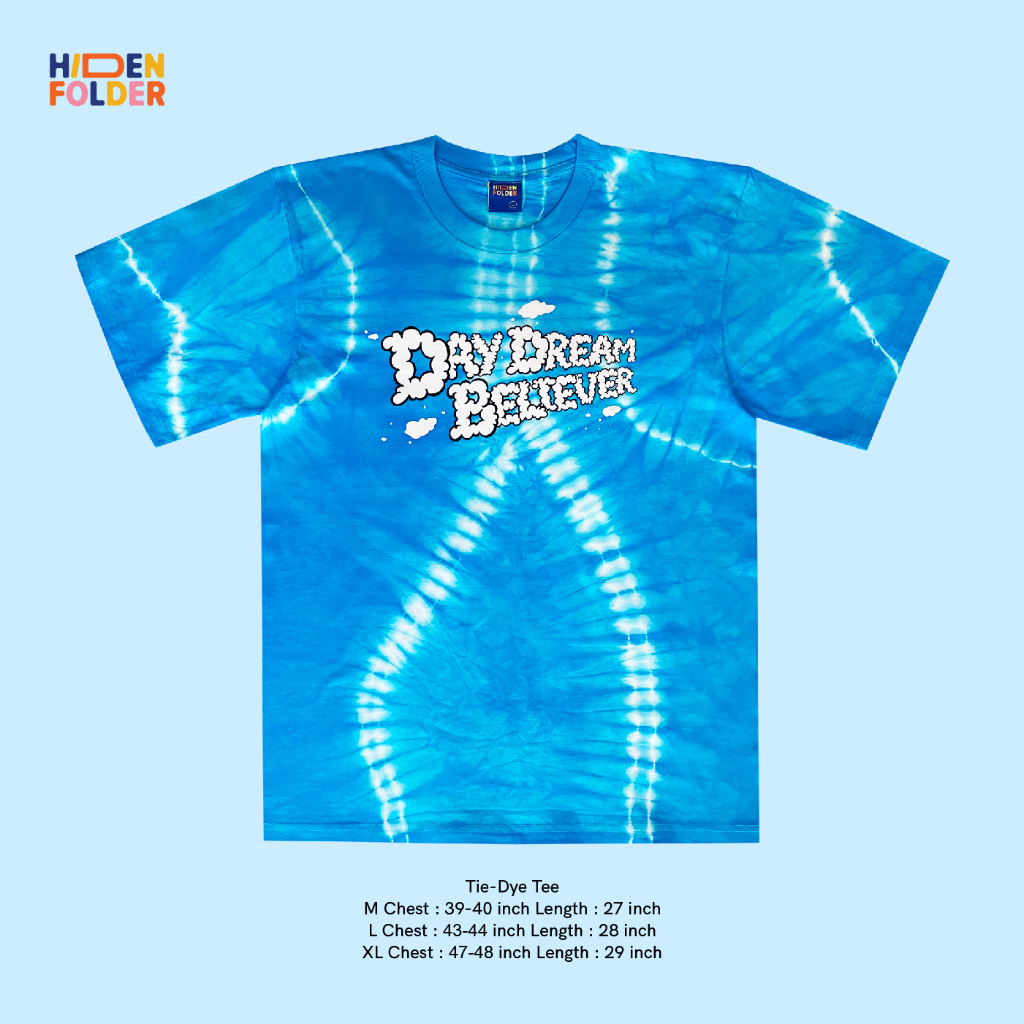 Hidden Folder (Day Dream Believer: Tie-dye) เสื้อยืดมัดย้อม แฮนแมด สีสันสดใส ใส่อยู่บ้าน วันหยุด