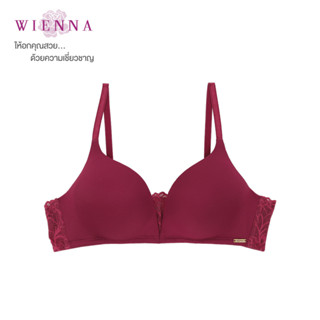 WIENNA เสื้อชั้นใน Collection Modern Wi-free ชุดชั้นในเวียนนา  DB16408 ไร้โครง สีเนื้อ,แดง,ชมพู,เหลืองทอง GERBERA