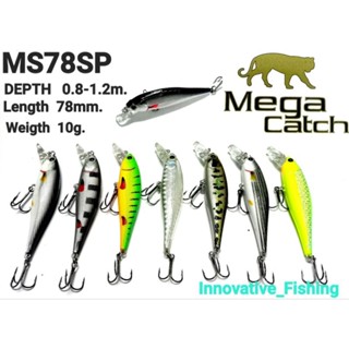 เหยื่อปลอม ตกปลา MEGA CATCH รุ่น 78mm./10g. แอคชั่นสวยๆ มีเสียงลูกปืนในตัว