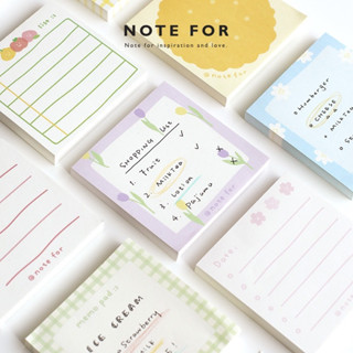 พร้อมส่งในไทย กระดาษโน้ต Note pads memo มี13แบบ สมุดจดบันทึก กระดาษบันทึกข้อความ ลายมินิมอล 100แผ่น ขนาด80*80mm