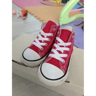 converse หุ้มข้อ สีแดง ของแท้ มือสอง สภาพดีมาก