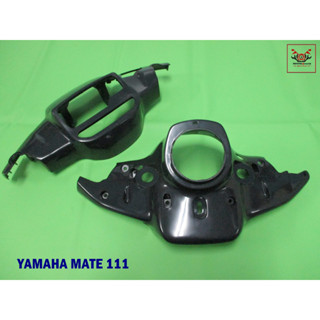 YAMAHA MATE111 MATE 111 HEADLIGHT COVER UPPER-LOWER SET "BLACK"  //  หน้ากากหน้า บน-ล่าง "สีดำ" สินค้าคุณภาพดี