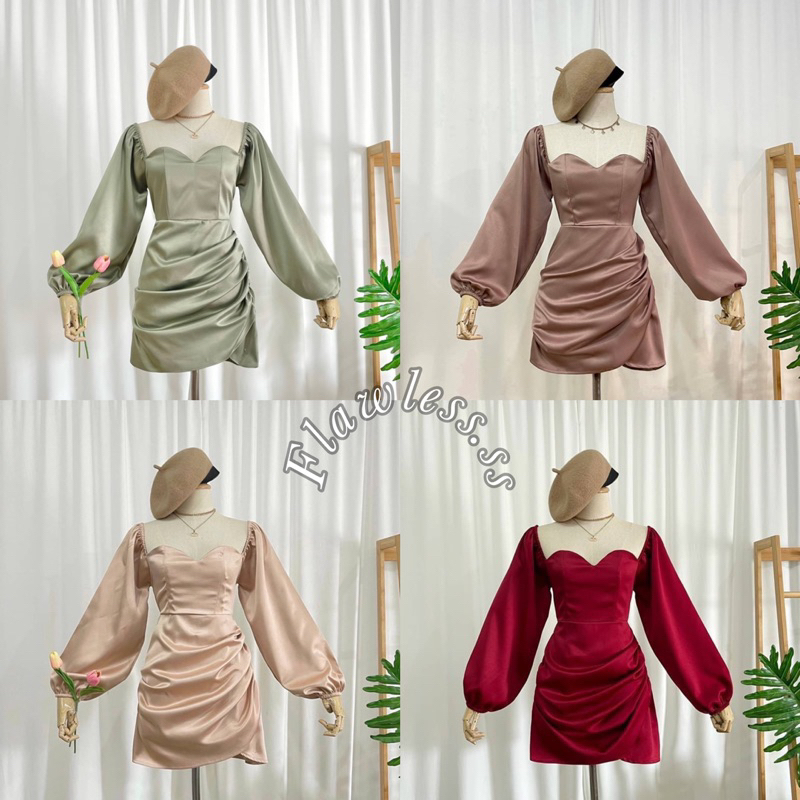 Dressแขนยาว✨ผ้าzara🔥