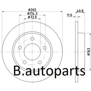 จานเบรคหลัง MAZDA 3 BK 1.6 2003-2009 NEW MAZDA 3 BL 1.6 2008-2014 RUNSTOP /คู่