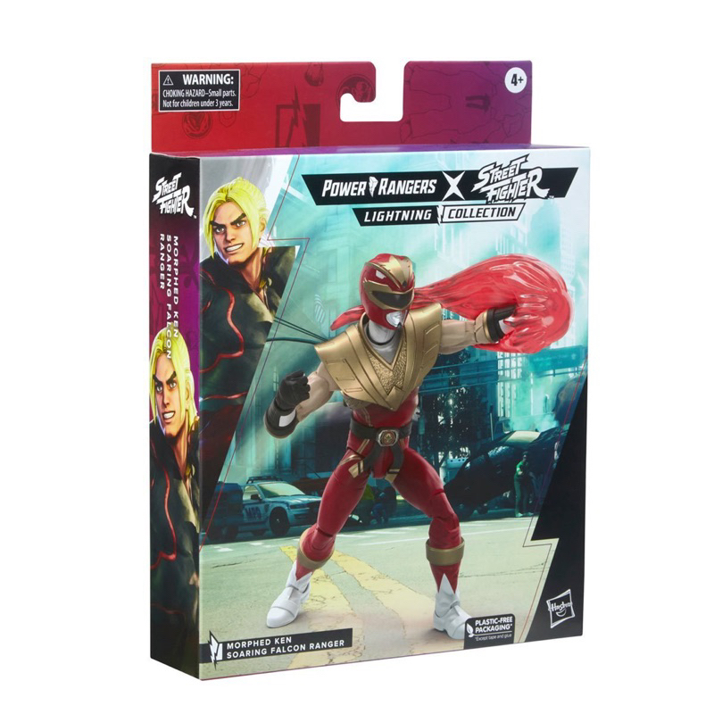 Hasbro Power Rangers X Street Fighter Lightning Collection Morphed Ken Soaring Falcon Ranger