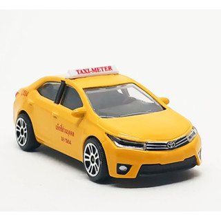 Majorette Toyota Corolla Altis - Thai Taxi Dark Yellow ล้อ D5S Scale 1/61 (8cm) ไม่มี package