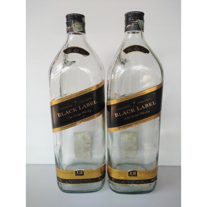 ขวดเหล้านอก Black Label 2 lite ขวดใหญ่ ขวดเหล้าเปล่า สวยๆน่าสะสม