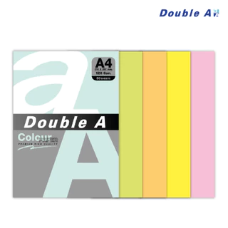 Double A กระดาษการ์ด กระดาษการ์ดสี กระดาษถ่ายเอกสาร A4 หนา 120 แกรม แพ็ค 50 แผ่น จำหน่าย 1แพ็ค [S24]