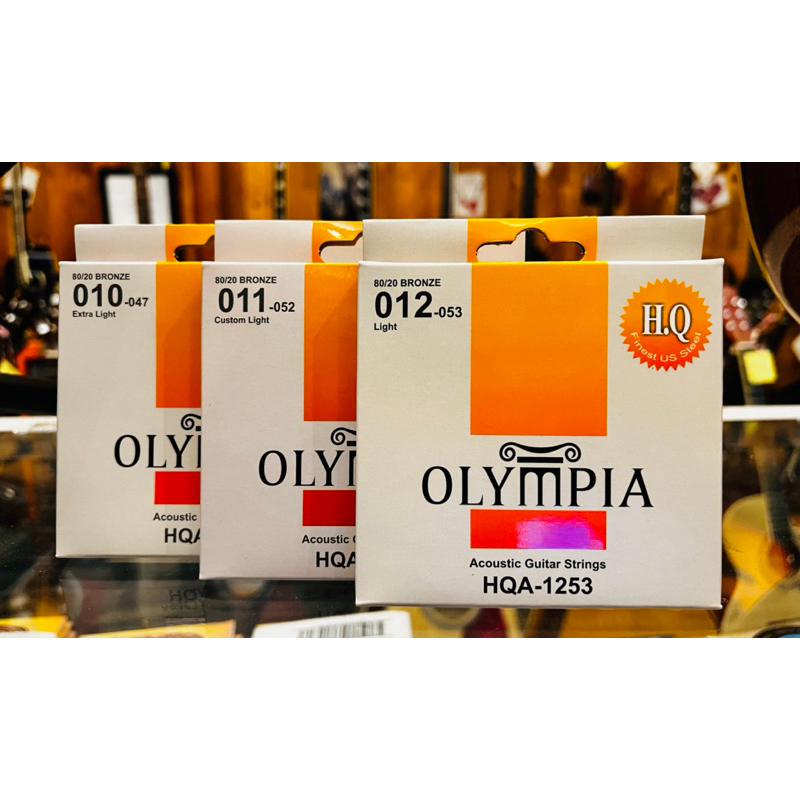 สายกีต้าร์โปร่ง Olympia รุ่นพิเศษ HQA 80/20 Bronze ของแท้จ้ากับคุณภาพเสียงสำหรับรุ่นนี้แถมPick Alice ฟรีทุกชุดไปเลย