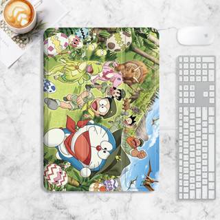 Doraemon เคส iPad 10.2 gen 7/8/9 gen10 เคสไอแพด air 4/5 mini1/2/3/4/5/6 เคสซิลิโคน มีที่ใส่ปากกา 2022 pro11 case