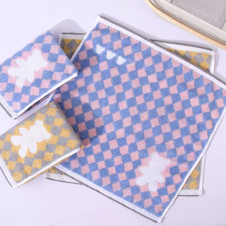 Simple Home พร้อมส่ง! HK ผ้าเช็ดตัวเด็ก ผ้าขนหนูเด็ก ลายหมี ปักลาย น่ารัก เนื้อคอตตอน100% เนื้อนุ่ม