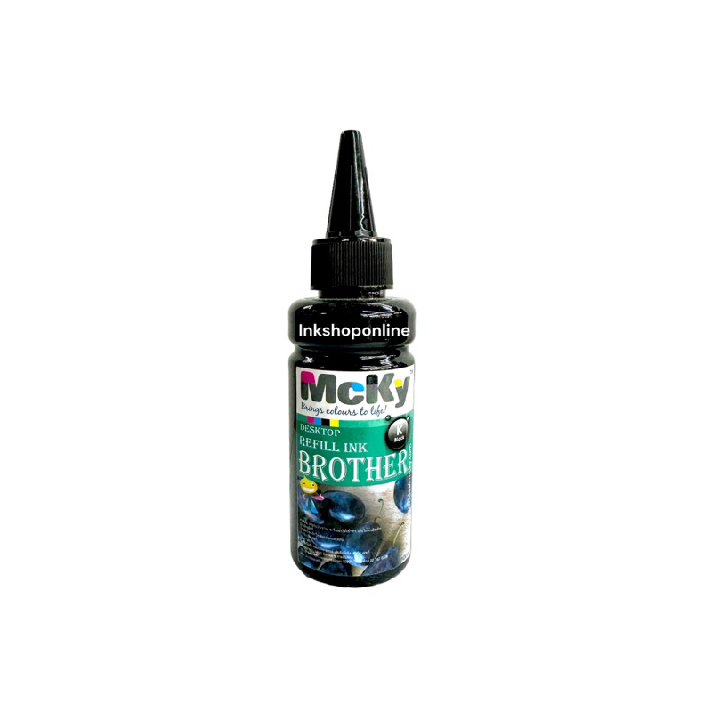 MCKY BROTHER 100ML. หมึกเติม สำหรับเครื่องพิมพ์ BROTHER  ขนาด 100ml. หมึกเที่ยบเท่าเติมBROTHER  ได้ทุกรุ่น