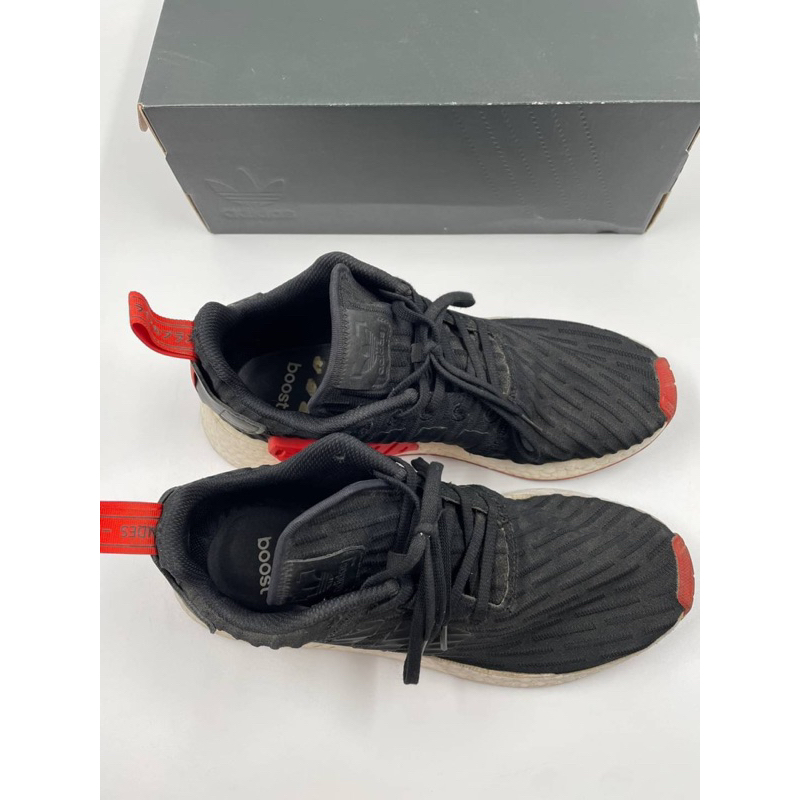 Used Adidas NMD_R2 black/black/Red Size 10 US / 44 EU/ 28 cm