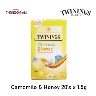 มาใหม่** Twinings Camomile &amp; Honey ทไวนิงส์ เครื่องดื่ม เพียว คาโมมาย ผสมน้ำผึ้ง ชนิดซอง 1.5 กรัม แพ็ค 20 ซอง ชา